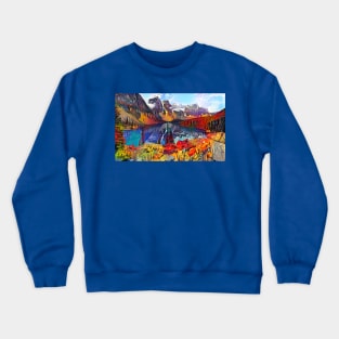 Moraine Lake and the Valley of the Ten Peaks Crewneck Sweatshirt